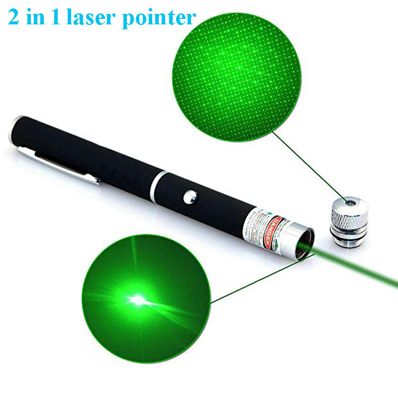 2in1 Star Laser Pointer Green Red Blue Violet Purple Laser USB Rechargeable Green Laser lazer light powerful laiser verde