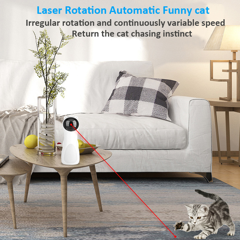 New Arrival Timing Function Teasing Automatic Cat Laser Toy Interactive Toy for Cat Playing Laser Cats Toy