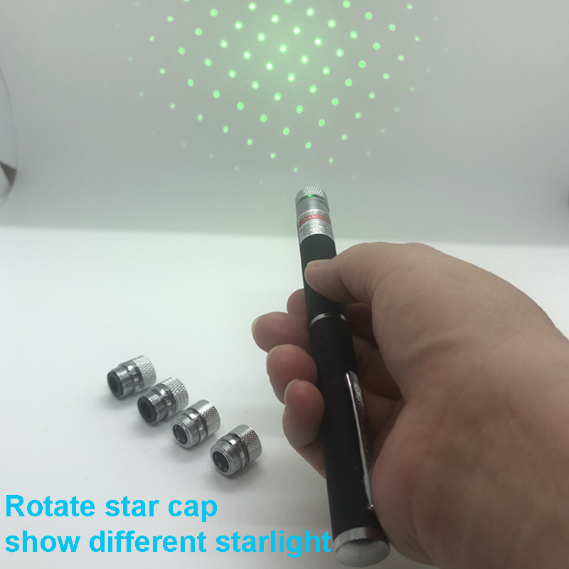 5 in 1 Laser Pointers Pen Puntero Laser Powerful Laser Green/Red/Blue Violet Lazer with Star heads for Cat Interactive Playing