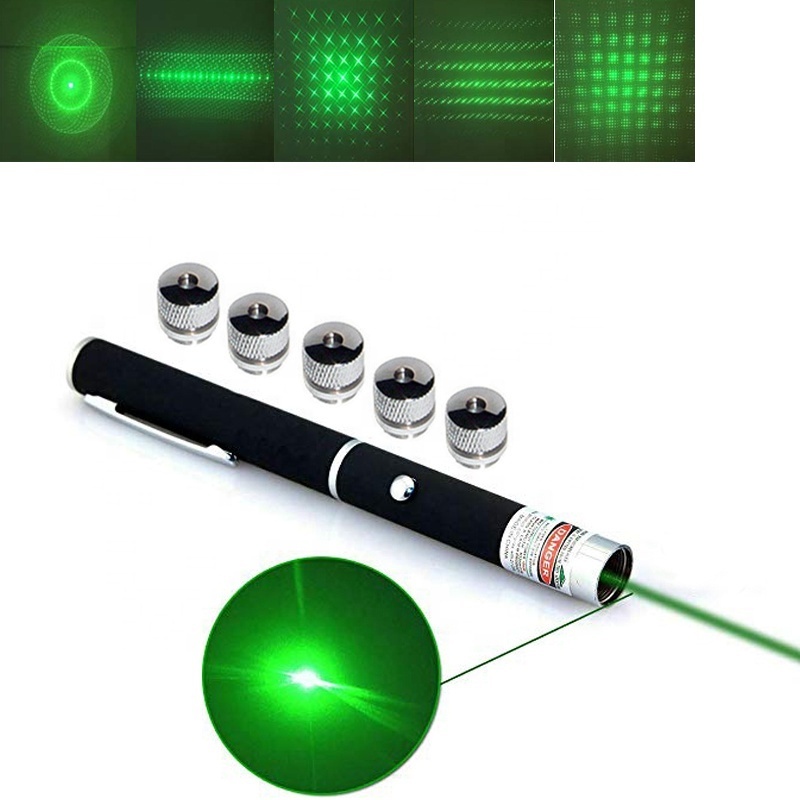 New Christmas Gift Multi Pattern Green Laser Astronomy Puntero Laser 532nm 650nm 405nm 5in1 Green Laser Pointers Pen