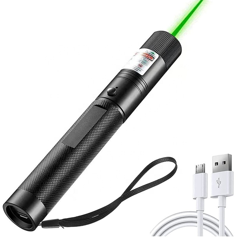 High Power 301 Green Laser Sight USB Charge Pen Light Green Laser Pointer with USB Charging Cable Camping Laser Pointer