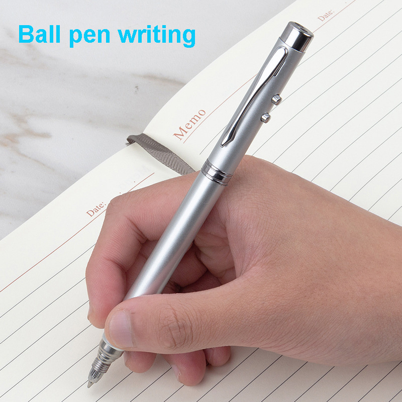 5 in 1 Multifunctional Touch Screen Ball Pen Laser Pointer LED Light with Writing and Stretch 45CM Teaching Point