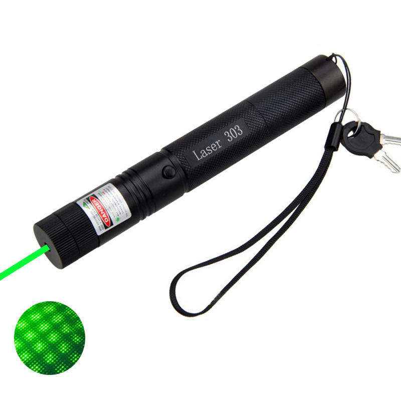 303 Laser Stars Green Blue Red High Power Laser Pointer Pen Cat Toy Flashlight with SafeKey 18650 Battery Laser Pointer