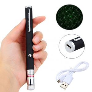 2in1 Star Laser Pointer Green Red Blue Violet Purple Laser USB Rechargeable Green Laser lazer light powerful laiser verde