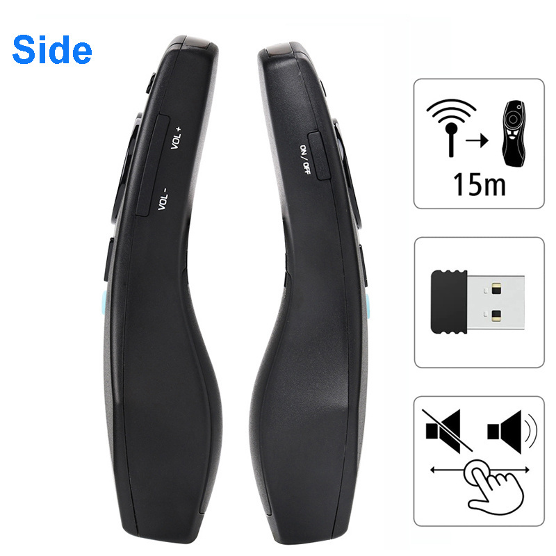 Presentation Clicker Air Mouse Wireless Presenter USB Remote Control Pointer PPT Clicker Wireless Presenter with air mouse