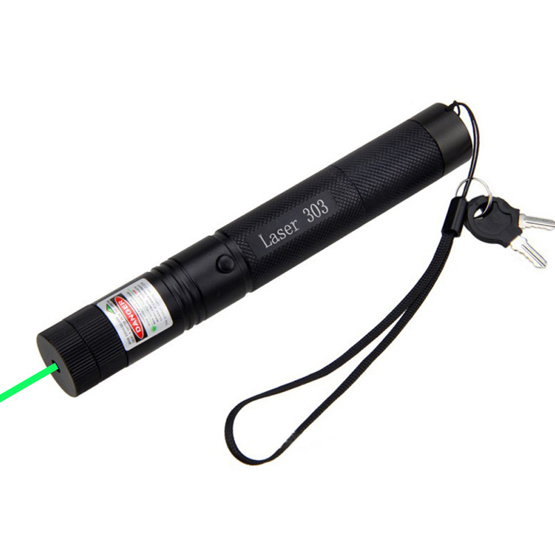 Long Distance Lazer Flashlight 532nm Green Laser Beam 303 Laser Pointer with Star and 18650 Battery