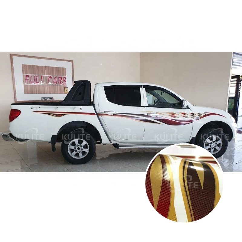 Car Body Stripes for 2013 Mitsubishi L200 Pickup Double Can Side Stickers Decals