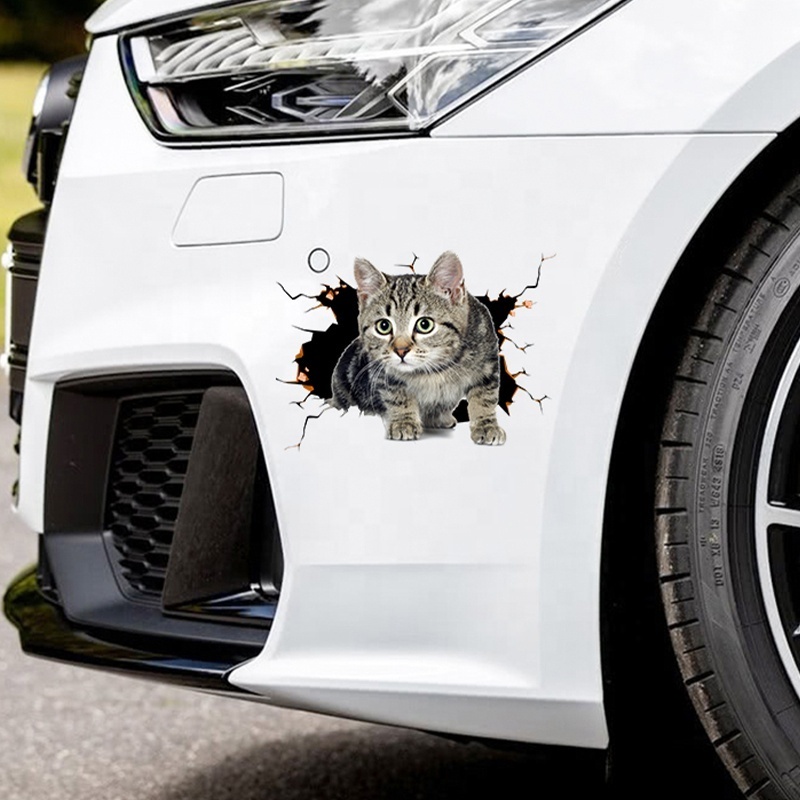 Custom Dog Cat Anime Funny 3D Animal Vinyl Decal Stereo Car Stickers Auto Bumper Window Stickers