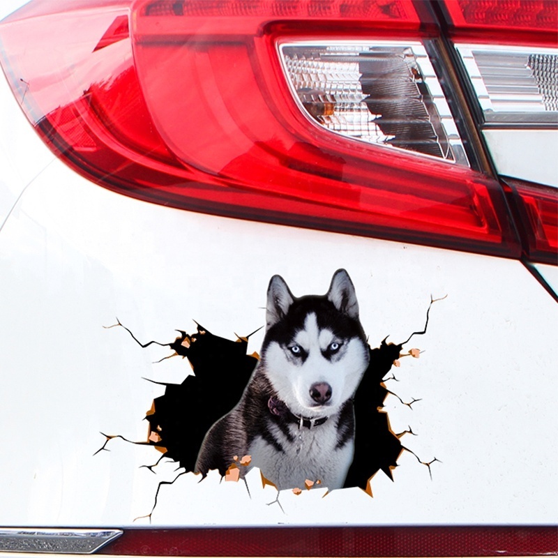 Custom Dog Cat Anime Funny 3D Animal Vinyl Decal Stereo Car Stickers Auto Bumper Window Stickers