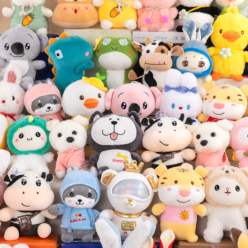 Wholesale Cheap Promotion Claw Machine Doll 16-20cm Mix Plush machine Toys Soft Stuffed Doll High Quality Stuffed Plush Toys