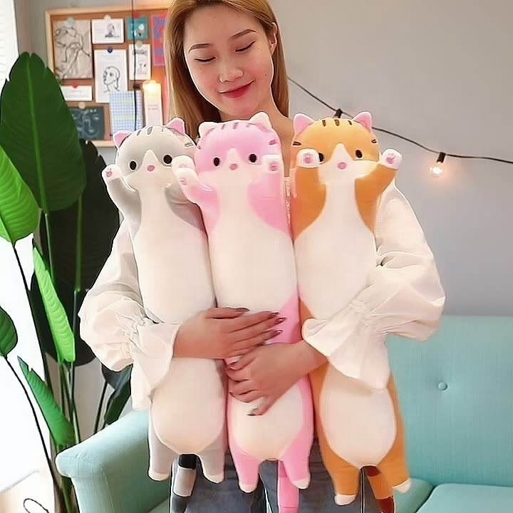 50/70/90/110/130/150cm Baby Kids Soft Big Hugging Plush Pillow Cartoon Long Cat Kitten Legs Sleeping Companion Bolster Toys