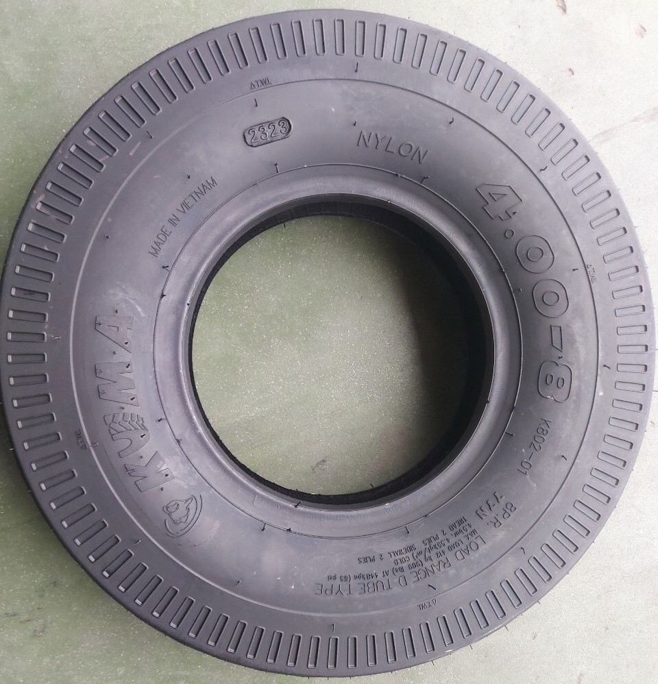 Wholesale Tuktuk Parts 4.00-8 Rubber Solid Tire Made in Vietnam