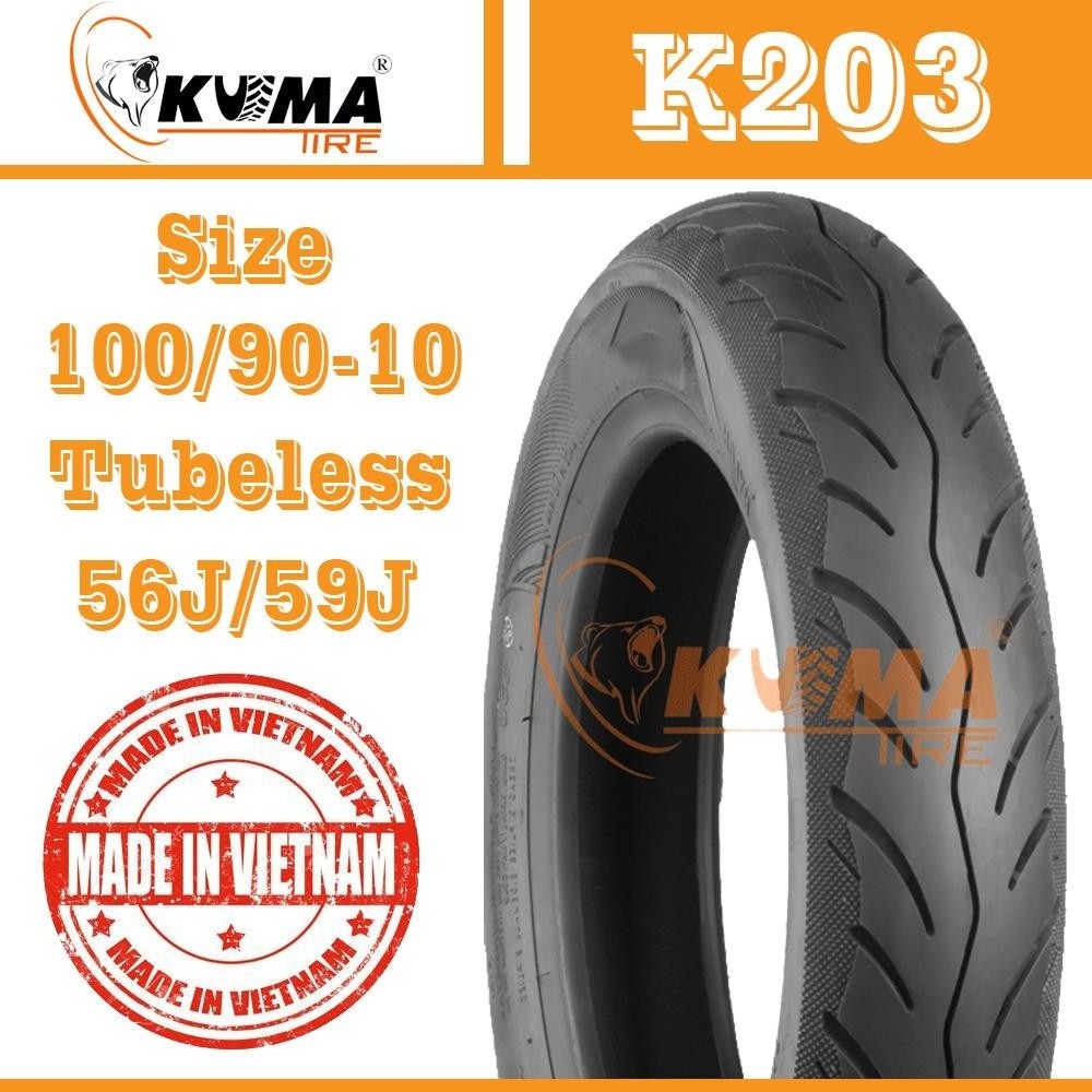 TUBELESS TIRE - MOTORCYCLE TIRE 100/90-10 6PR BEST QUALITY - SPARE PARTS MOTORCYCLE