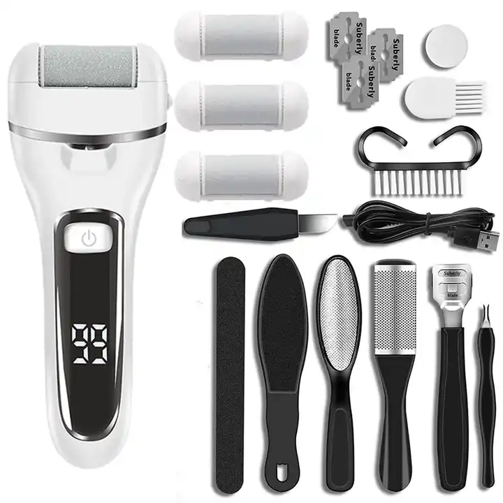 USB Rechargeable Electric Pedicure Dead Hard Skin Scrubber Exfoliating Foot Polisher File Foot Grinder Callus Remover