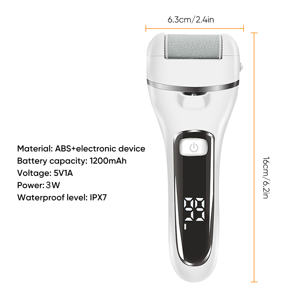 USB Rechargeable Electric Pedicure Dead Hard Skin Scrubber Exfoliating Foot Polisher File Foot Grinder Callus Remover