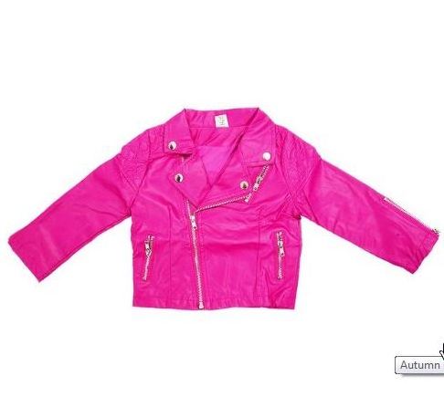 Street Wear Jacket Fashion Style Girl PU Jacket Children Leather Coats For Girl Outerwear Kids girl rose Custom Logo