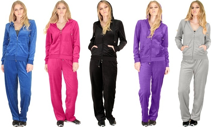 Velour velvet Men and Women Tracksuits custom velour tracksuit With Custom Logo jogging suit