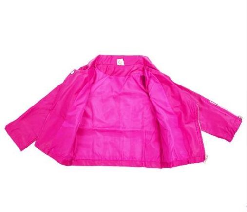 Street Wear Jacket Fashion Style Girl PU Jacket Children Leather Coats For Girl Outerwear Kids girl rose Custom Logo