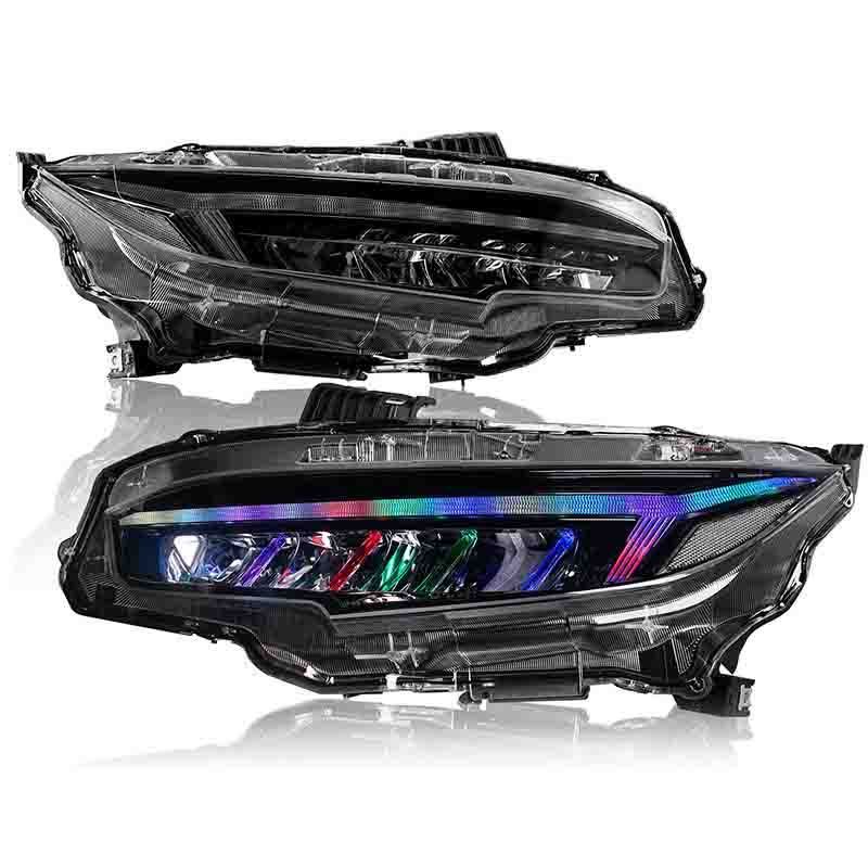 Manufacturer wholesale front car conversion lighting part auto work led headlight for 16-21 Honda 10th generation Civic