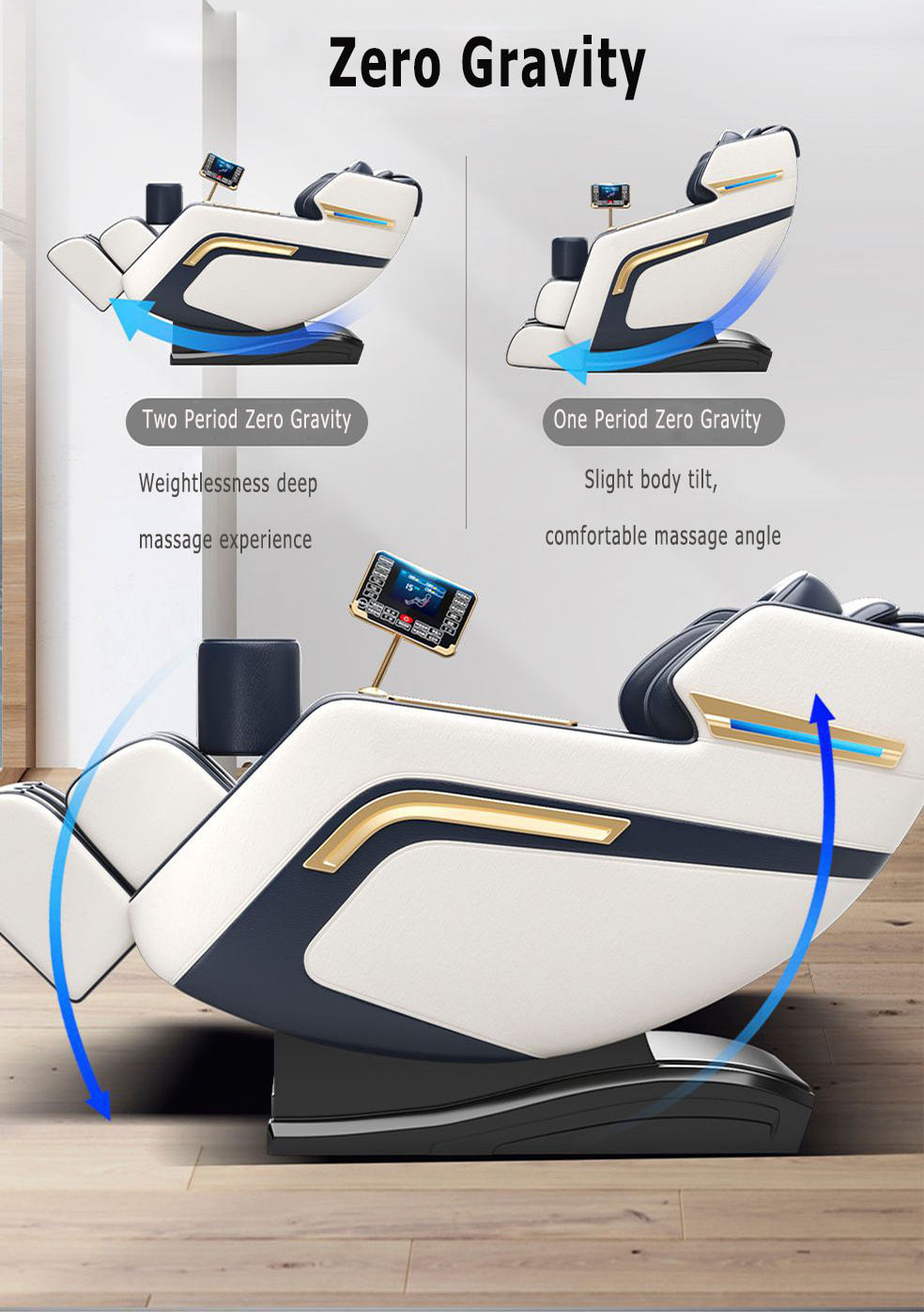 Luxury Electric 4d SL Track Full Body Massage Chair Zero Gravity Health Care Recliner Latest Electronic Massage Chair