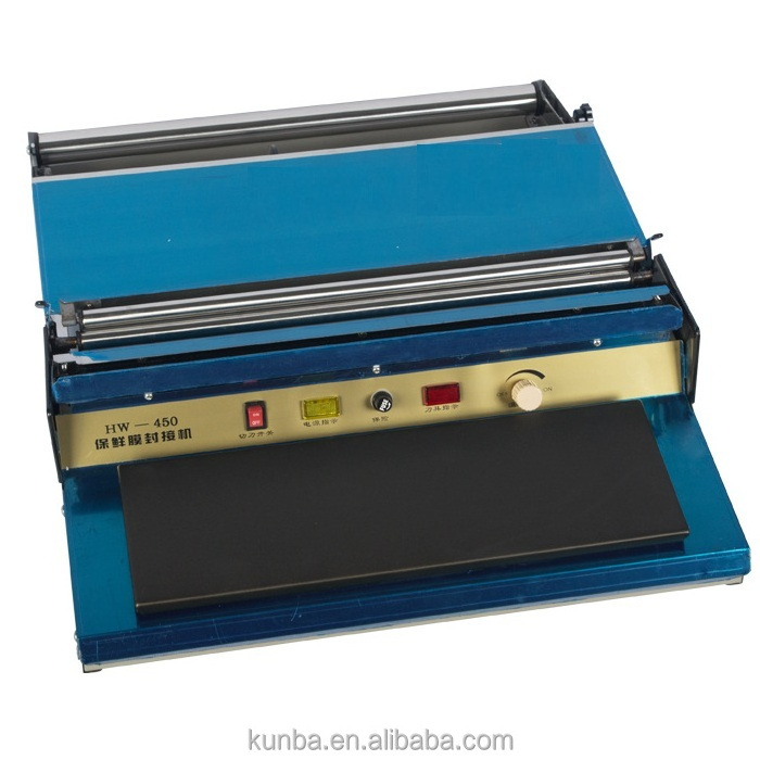 Food Manual tray sealing machine HW-450 film wrapping machine