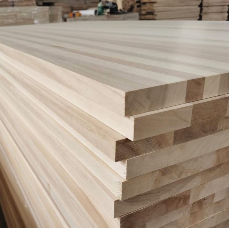 High quality poplar wood board solid paulownia wood price m3