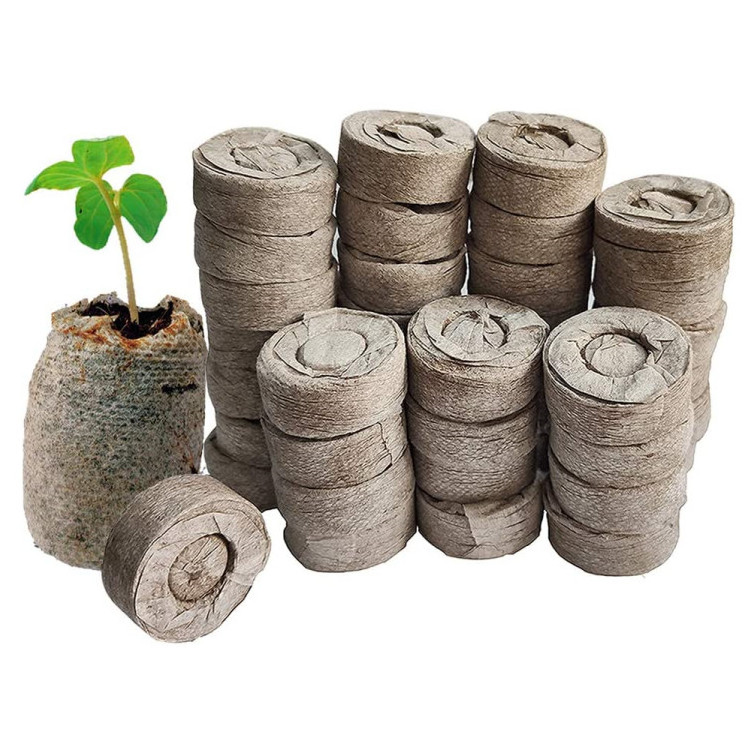 Natural Wholesale Disc Moss Coconut Coir Pellets Seed Starting Plugs Coco Coir Pellets Peat Pellet  for Growing Plant