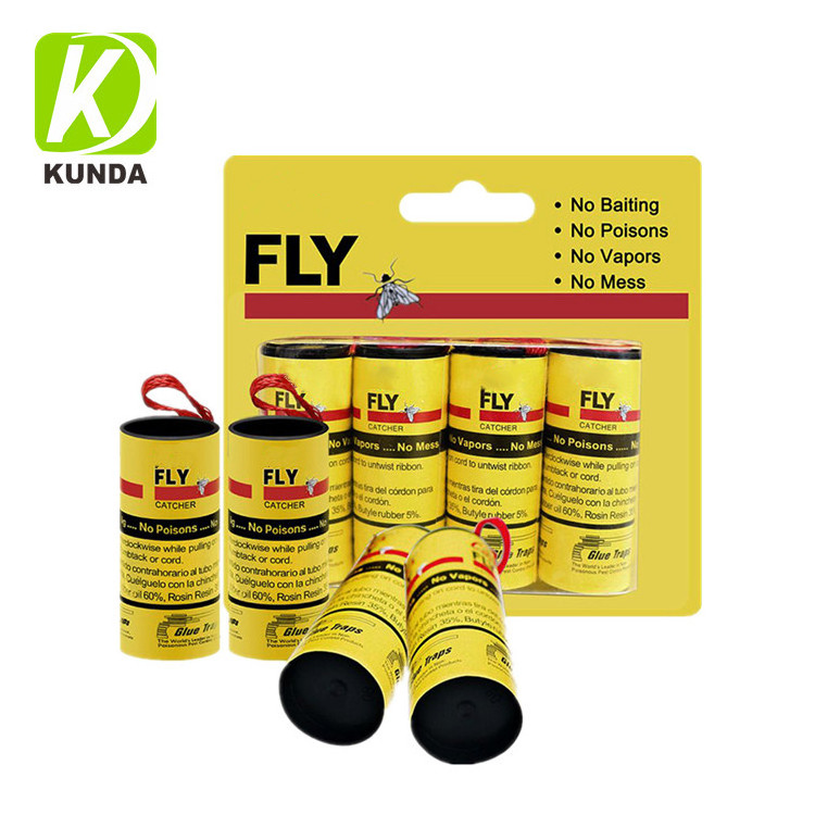 Effective Hanging Flying Rolls Fly Ribbon Catcher Sticky Glue Trap