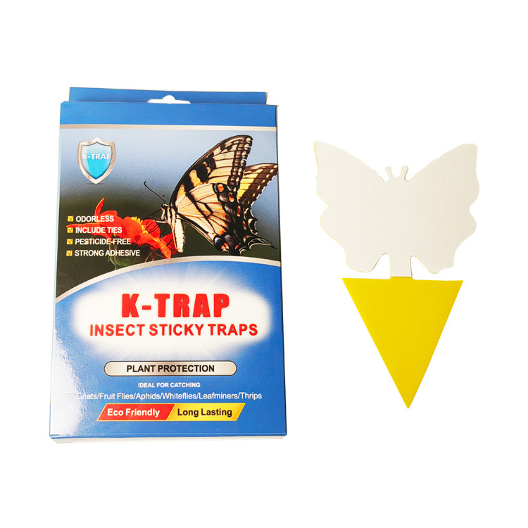 Indoor and Outdoor Flying Insect  Fungus  Killer Fly Yellow Sticky Gnat Traps for House Plants