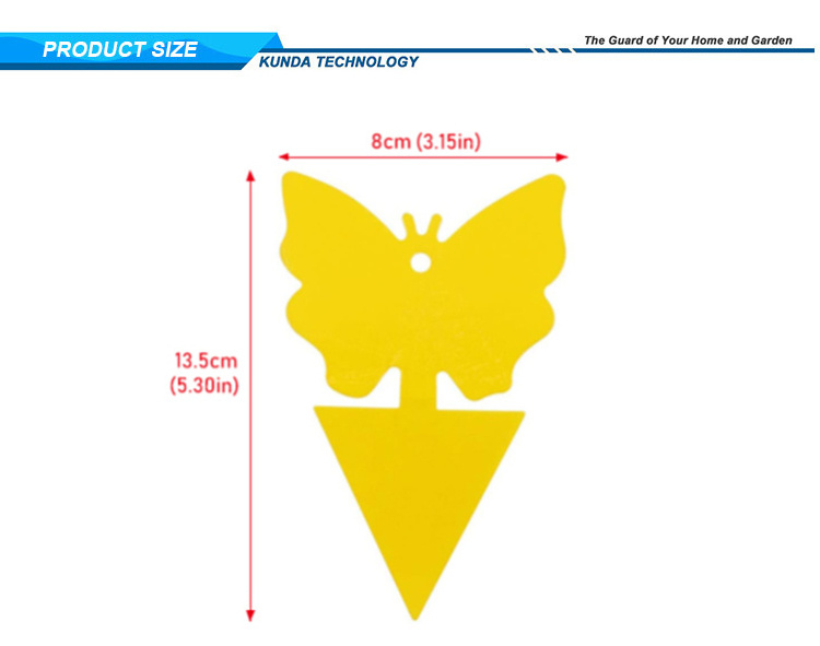 Yellow PP Board Shapes Sticky Gnat Garden Insect Glue Traps