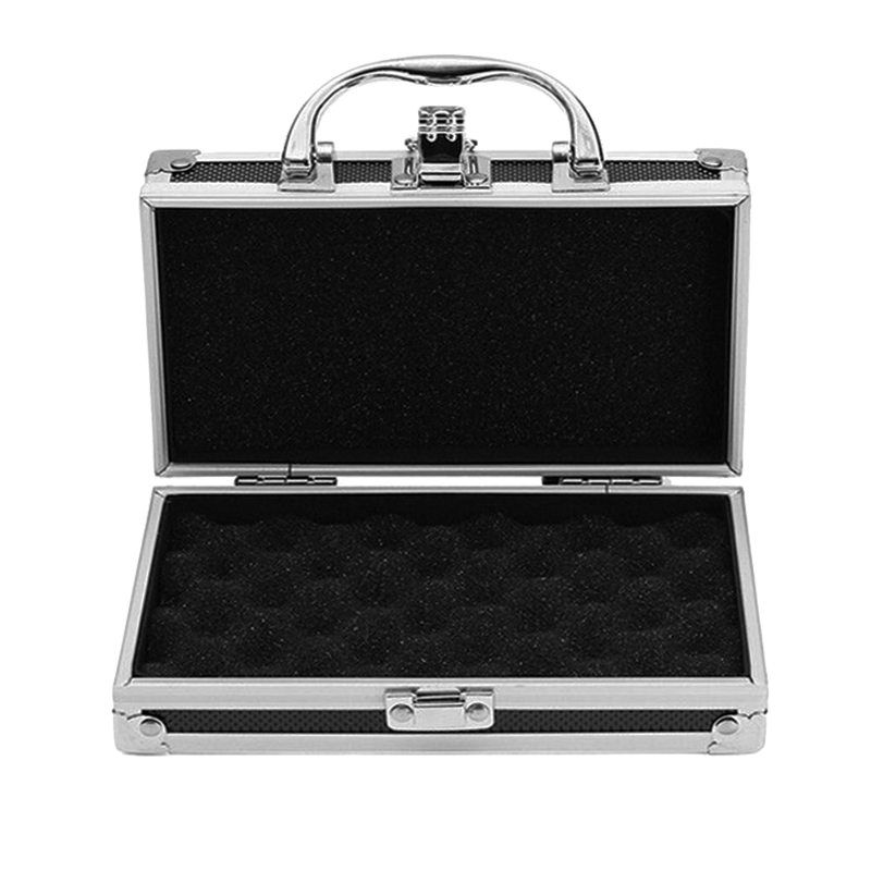 Factory Custom Silver Black Aluminum Briefcase With Professional Waterproof Fireproofing Flight Case