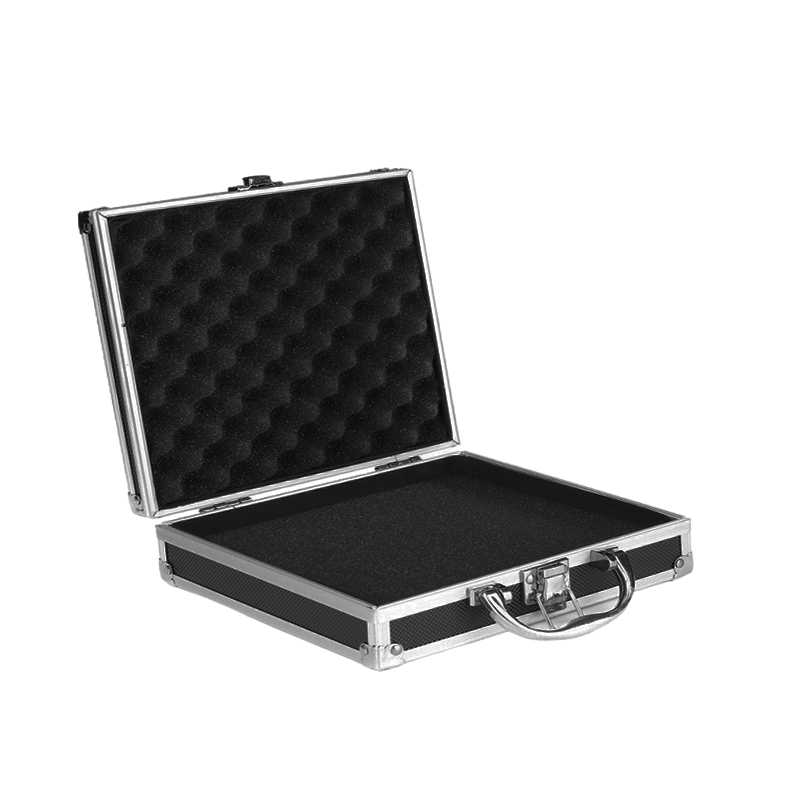 Factory Custom Silver Black Aluminum Briefcase With Professional Waterproof Fireproofing Flight Case