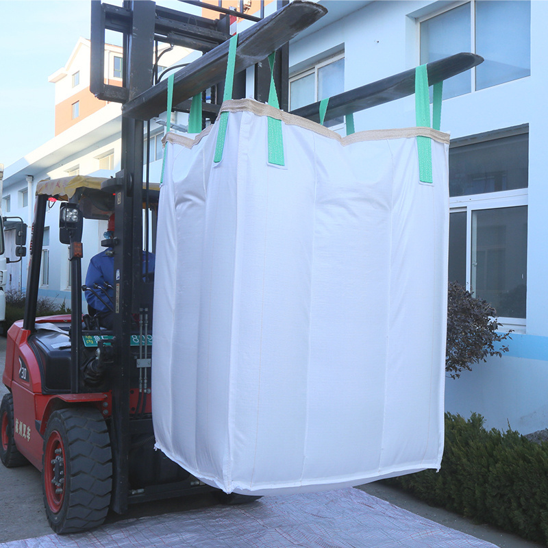 Wholesale PP Woven Jumbo 1 Ton Big Bags 1000kg Fabric Fibc Bag Bulk 1.5 Ton 1500kg Bulk Jumbo Baffle Bag