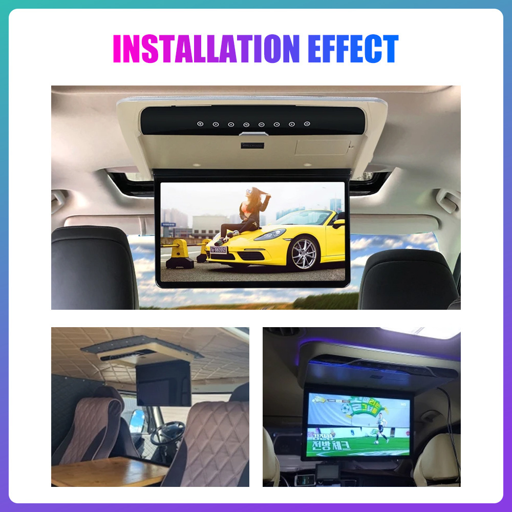 9 11.6 12.5 15.4 15.6 17.3 19 Inch LCD IPS Monitor Android Car TV Overhead Remote Control Car Ceiling Mount Car Roof Monitor