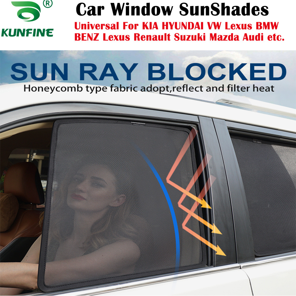 4/6PCS/Set Magnetic Car Window SunShades Mesh Shade Blind For Honda Peugeot Toyota Nissan KIA HYUNDAI VW Lexus BMW BENZ