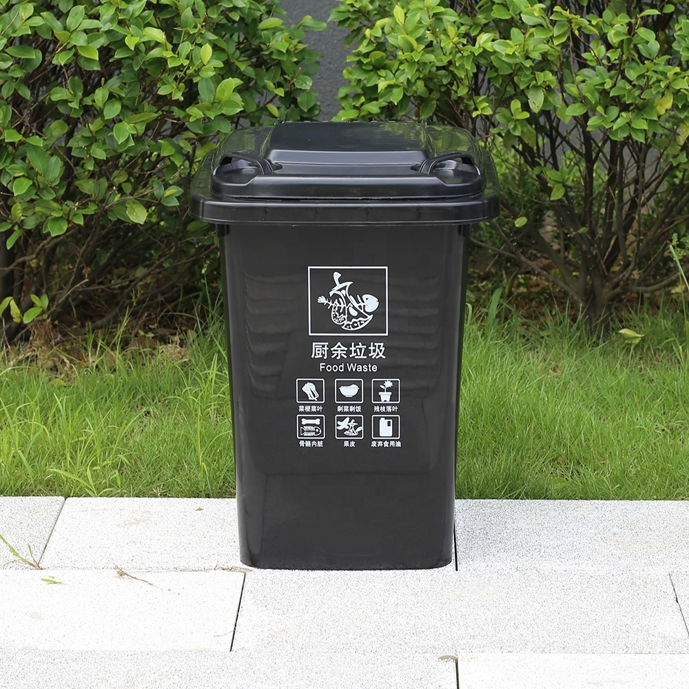 50 Liter PP Plastic 13 Gallon Trash Can Flip Top Waste Bin