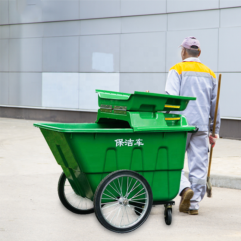 400L Industrial Containers Wheeled Trash Can Trolleys Garbage Waste Bins Bulk Trash Cans