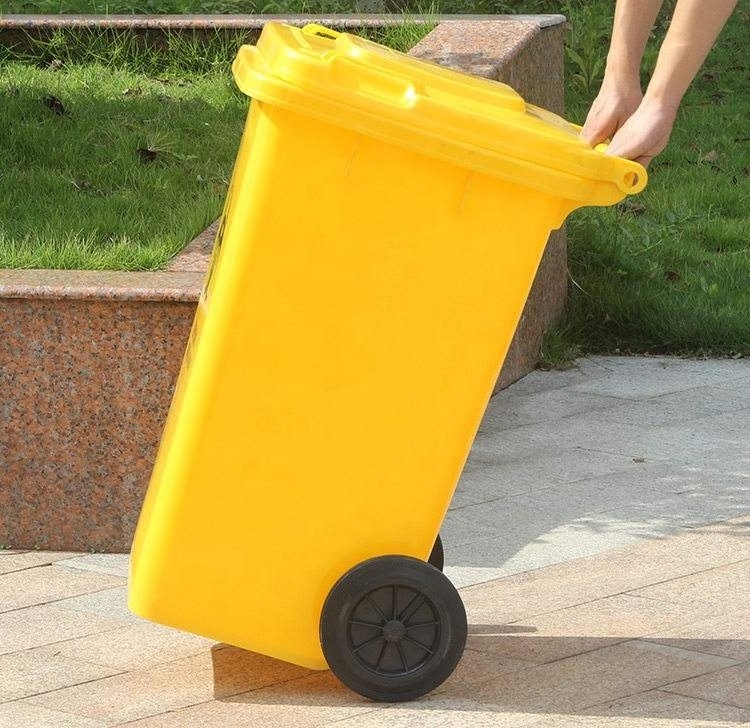 240 Liter Wheelie Bin Outdoor Garbage Can Trash Bin With Wheels Plastic Trash Can