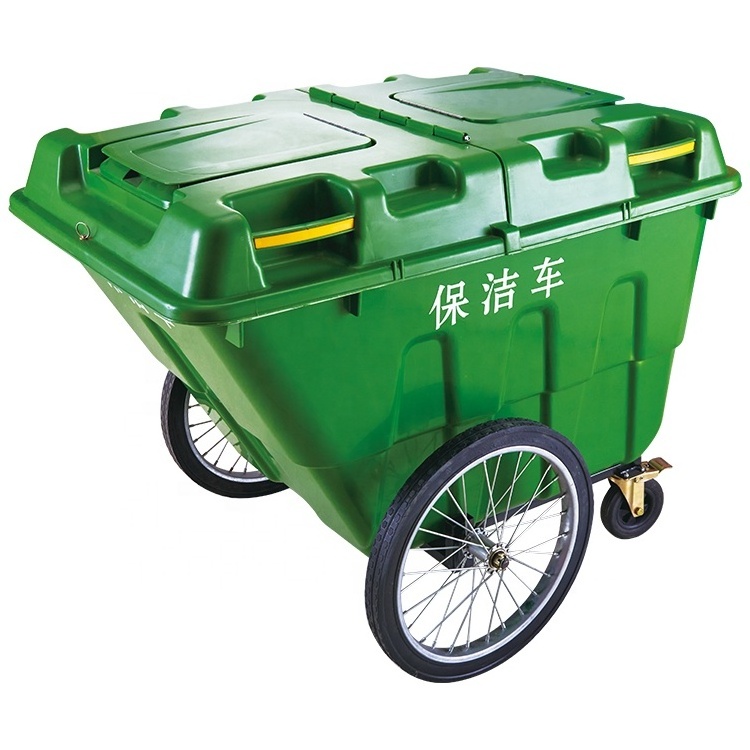 400L Industrial Containers Wheeled Trash Can Trolleys Garbage Waste Bins Bulk Trash Cans