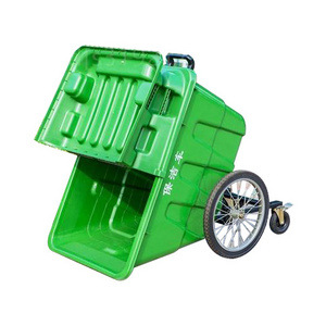 400L Industrial Containers Wheeled Trash Can Trolleys Garbage Waste Bins Bulk Trash Cans