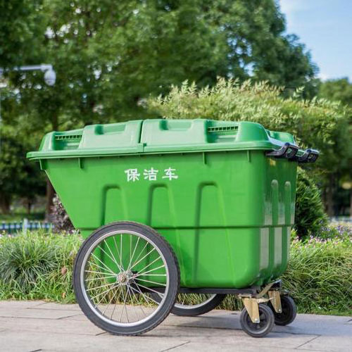 400L Recycling Mobile Waste Bin Garbage Trolley Bin