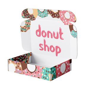 Wholesale Custom Printed Logo Luxury Takeaway Paper Boxes Packaging Gift Bakery Donut Box for Donuts