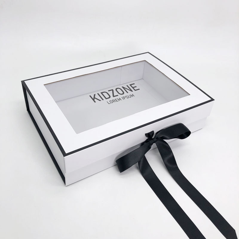 Modern Novel Design keepsake Clothing Packaging Box Folding Newborn Baby Kids Boy Clothes Shirt Socks Blanket Bibs Set Gift box