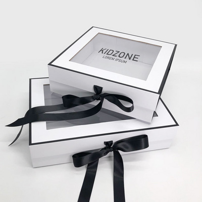 Modern Novel Design keepsake Clothing Packaging Box Folding Newborn Baby Kids Boy Clothes Shirt Socks Blanket Bibs Set Gift box