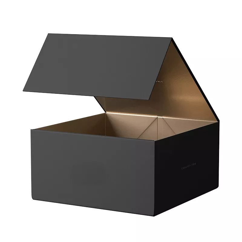 Custom Logo Cardboard Magnetic Folding black baseball cap packaging boxes large big fedora hat box for Snapcap