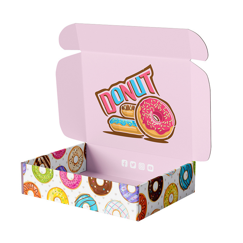 Wholesale Custom Printed Logo Luxury Takeaway Paper Boxes Packaging Gift Bakery Donut Box for Donuts