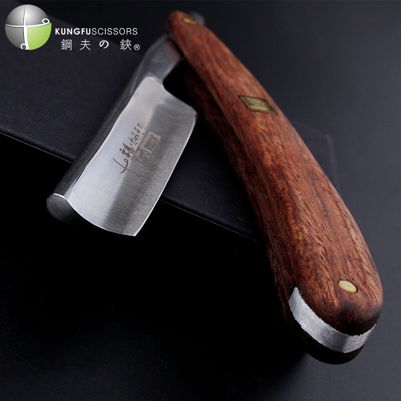 Gold Barber Handle Razor Japanese Style Men's Beard Cutting Shaving Razor Holder Straight Razor