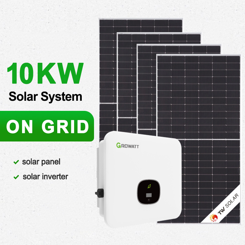 5KW 10KW Mini On Off Grid Tied Hybrid House Solar Panel Kit Energy Power System Complete Kit