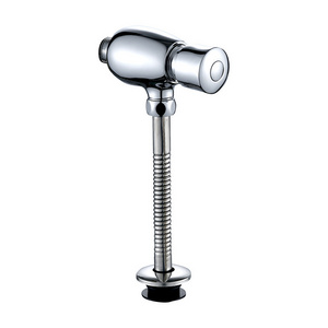 Exposed Water Saving Timed Flow Brass Manual Push Button Time Delay Chrome Urinal Toilet Flush Valve