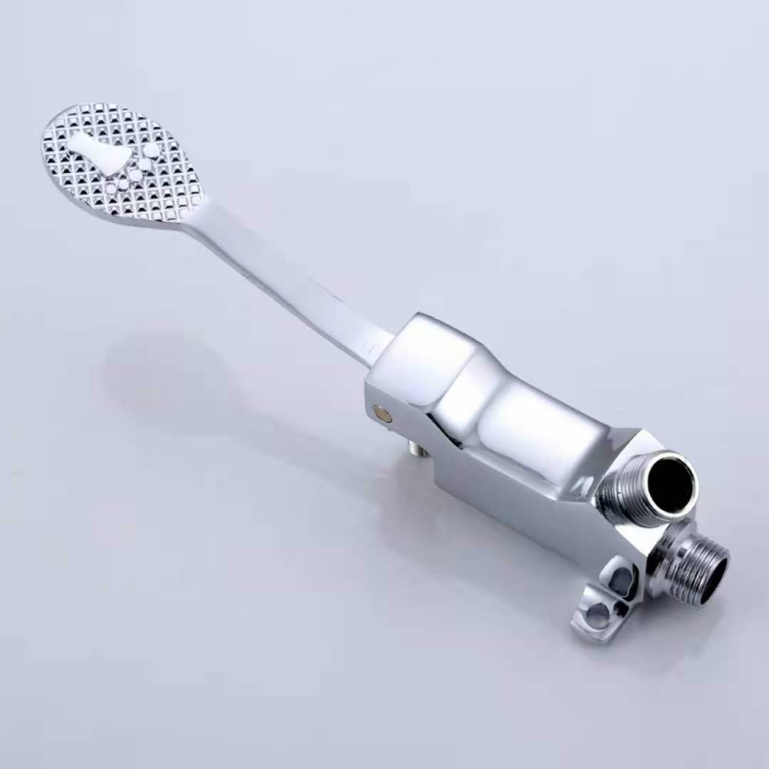 Non-contacte Brass Foot Operated Foot Pedal Taps Pedal Touchless Single Cold  Basin Faucets Taps Medical Faucet